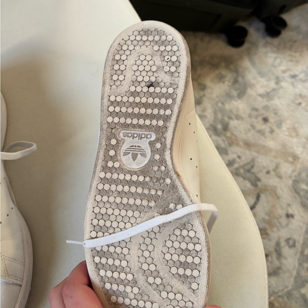 Adidas White and Navy Stan Smiths - Picture 8 of 11